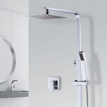 Load image into Gallery viewer, WELS 8&quot; Rain Shower Head Set Square Dual Heads Faucet High Pressure With Mixer
