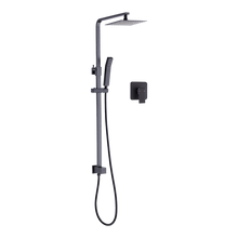 Load image into Gallery viewer, WELS 8&quot; Rain Shower Head Set Square Dual Heads Faucet High Pressure With Mixer
