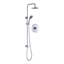 Load image into Gallery viewer, WELS 8&quot; Rain Shower Head Set Rounded Dual Heads Faucet High Pressure With Mixer
