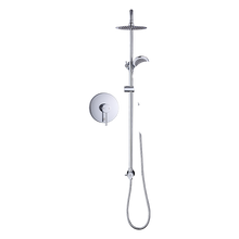 Load image into Gallery viewer, WELS 8&quot; Rain Shower Head Set Rounded Dual Heads Faucet High Pressure With Mixer
