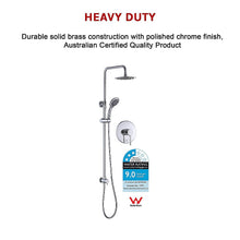 Load image into Gallery viewer, WELS 8&quot; Rain Shower Head Set Rounded Dual Heads Faucet High Pressure With Mixer
