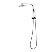 Load image into Gallery viewer, WELS 8&quot; Rain Shower Head Set Square Dual Heads Faucet High Pressure Hand Held
