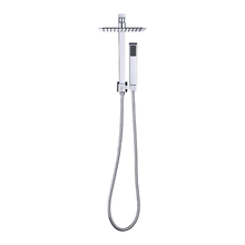 Load image into Gallery viewer, WELS 8&quot; Rain Shower Head Set Square Dual Heads Faucet High Pressure Hand Held
