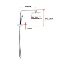 Load image into Gallery viewer, WELS 8&quot; Rain Shower Head Set Square Dual Heads Faucet High Pressure Hand Held
