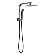 Load image into Gallery viewer, WELS 8&quot; Rain Shower Head Set Square Dual Heads Faucet High Pressure Hand Held
