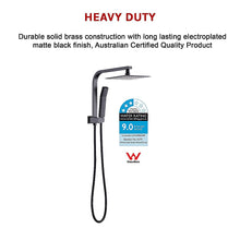 Load image into Gallery viewer, WELS 8&quot; Rain Shower Head Set Square Dual Heads Faucet High Pressure Hand Held
