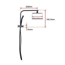 Load image into Gallery viewer, WELS 8&quot; Rain Shower Head Set Square Dual Heads Faucet High Pressure Hand Held
