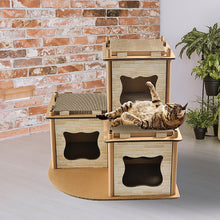 Load image into Gallery viewer, Cat Cardboard House Tree Tower Condo Scratcher Pet Post Pad Mat Furniture
