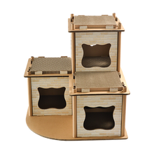 Load image into Gallery viewer, Cat Cardboard House Tree Tower Condo Scratcher Pet Post Pad Mat Furniture
