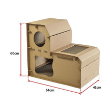 Load image into Gallery viewer, Cat Cardboard House Tree Tower Condo Scratcher Pet Post Pad Mat Furniture

