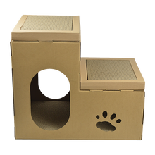 Load image into Gallery viewer, Cat Cardboard House Tree Tower Condo Scratcher Pet Post Pad Mat Furniture

