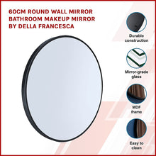 Load image into Gallery viewer, 60cm Round Wall Mirror Bathroom Makeup Mirror by Della Francesca
