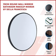 Load image into Gallery viewer, 70cm Round Wall Mirror Bathroom Makeup Mirror by Della Francesca
