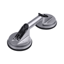 Load image into Gallery viewer, 4 x Double Suction Glass Lifting Tool 70kg Vacuum Puller Lifter Aluminium
