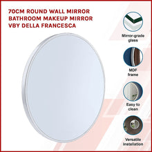 Load image into Gallery viewer, 60cm Round Wall Mirror Bathroom Makeup Mirror by Della Francesca
