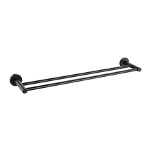 Load image into Gallery viewer, Double Classic Towel Bar Rail Bathroom Matte Black Finish
