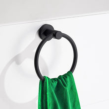 Load image into Gallery viewer, Classic Towel Bar Rail Ring Matte Black Finish
