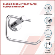 Load image into Gallery viewer, Classic Chrome Toilet Paper Holder Bathroom
