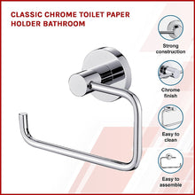 Load image into Gallery viewer, Classic Chrome Toilet Paper Holder Bathroom
