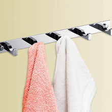 Load image into Gallery viewer, 5-Hook Bathroom Robe and Towel Rail Bar Rack
