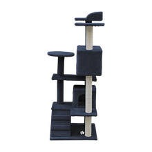 Load image into Gallery viewer, 132cm Cat Tree Scratching Post Scratcher Tower Condo House Furniture Wood - Grey
