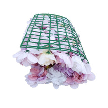 Load image into Gallery viewer, Artificial Flower Wall Backdrop Panel 40cm X 60cm Mixed Pink &amp; White Flowers
