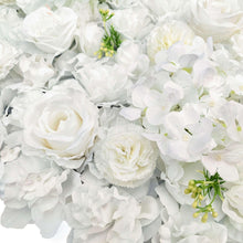 Load image into Gallery viewer, Artificial Flower Wall Backdrop Panel 40cm X 60cm Mixed Whites
