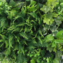 Load image into Gallery viewer, Slimline Artificial Green Wall Disc Art 60cm Mixed Green Fern &amp; Ivy (Black)
