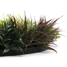 Load image into Gallery viewer, Slimline Artificial Green Wall Disc Art 80cm Green Field UV Resistant (Black)
