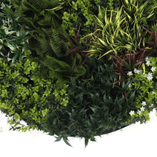 Load image into Gallery viewer, Slimline Artificial Green Wall Disc Art 90cm Green Field UV Resistant (Fresh White)
