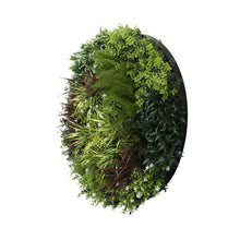 Load image into Gallery viewer, Slimline Artificial Green Wall Disc Art 90cm Green Field UV Resistant (Black)
