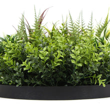 Load image into Gallery viewer, Slimline Artificial Green Wall Disc Art 50cm Green Field UV Resistant (Black)
