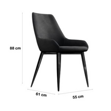 Load image into Gallery viewer, Set of 2 Barstool Allen Classy Grey Velvet Dining Chair
