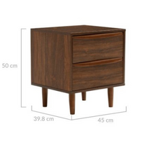 Load image into Gallery viewer, Pierre Walnut Bedside Table
