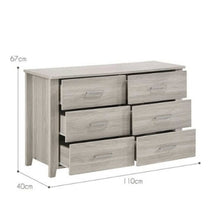 Load image into Gallery viewer, White 6 Chest of Drawers Bedroom Cabinet Storage Tallboy Dresser

