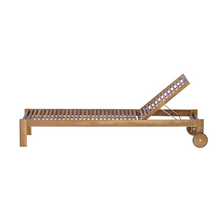 Load image into Gallery viewer, Wendy Wooden Wheeled Sun Lounge
