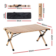 Load image into Gallery viewer, Gardeon Outdoor Portable Picnic Table &amp; Chairs Camping Wooden Egg Roll
