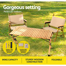 Load image into Gallery viewer, Gardeon Outdoor Portable Picnic Table &amp; Chairs Camping Wooden Egg Roll

