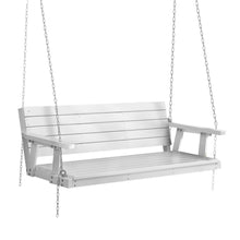 Load image into Gallery viewer, Gardeon Porch Swing Chair with Chain Outdoor Furniture 3 Seater Bench Wooden White
