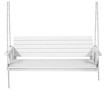 Load image into Gallery viewer, Gardeon Porch Swing Chair with Chain Outdoor Furniture 3 Seater Bench Wooden White
