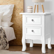 Load image into Gallery viewer, White French Bedside Table with 2 Drawers | Side Table | Sofa Table | Console Table-Artiss-The White Mall
