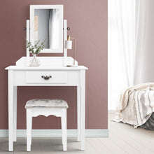 Load image into Gallery viewer, White Girly Artiss Dressing Table with Stool &amp; Makeup Mirror-Dressing Tables-The White Mall
