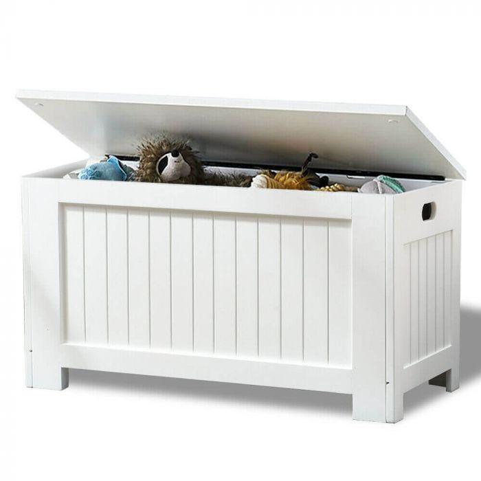 White Stylish Storage Box/Bench - Linen/Shoe Storage/Kids Toy Box Chest/Cabinet/Container-The White Mall-The White Mall