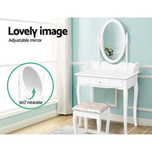 Load image into Gallery viewer, White Marie Antionette Provincial Style Dressing Table &amp; Stool Set-Artiss-The White Mall
