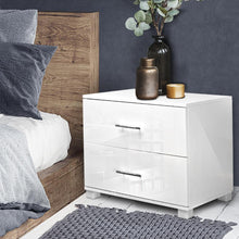 Load image into Gallery viewer, White Modern Artiss High Gloss Bedside Table-Furniture-The White Mall
