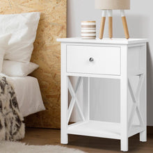 Load image into Gallery viewer, White French Style Bedside Table
