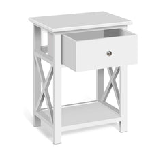 Load image into Gallery viewer, White Provincial, Country Style Bedside Table 
