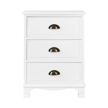 Load image into Gallery viewer, White Vintage Hamptons Style Bedside Table, Side Table-Furniture-The White Mall
