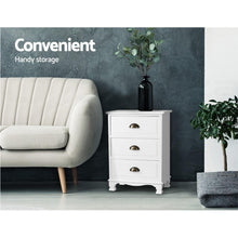 Load image into Gallery viewer, White Vintage Hamptons Style Bedside Table, Side Table-Furniture-The White Mall
