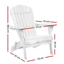 Load image into Gallery viewer, White Wooden Adirondack Patio Deck Chair Set-Adirondack Chair-The White Mall
